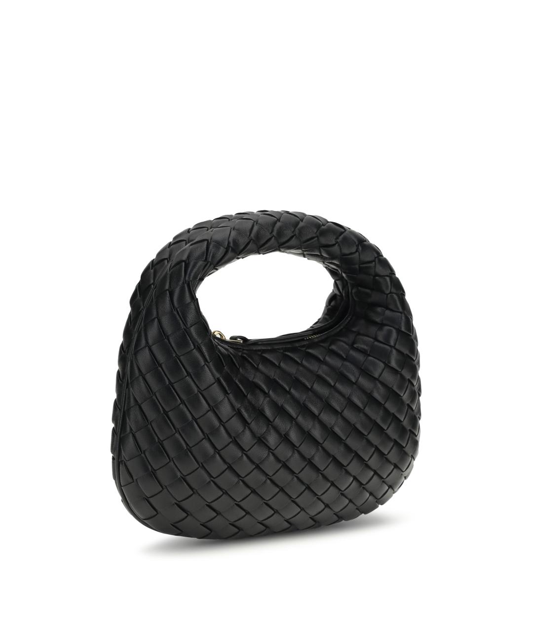 BOTTEGA VENETA Черная кожаная сумка с короткими ручками, фото 3