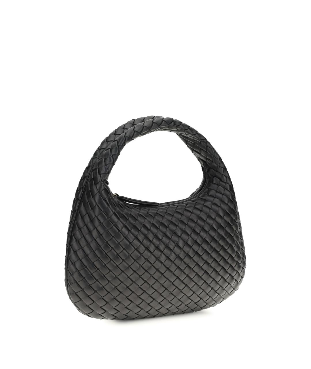 BOTTEGA VENETA Черная кожаная сумка через плечо, фото 2