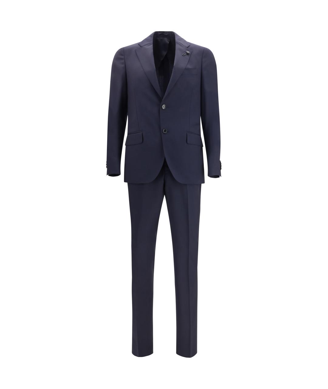 LARDINI Темно-синий классический костюм, фото 1