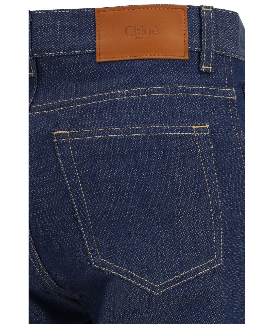 CHLOE Темно-синие хлопковые джинсы слим, фото 3