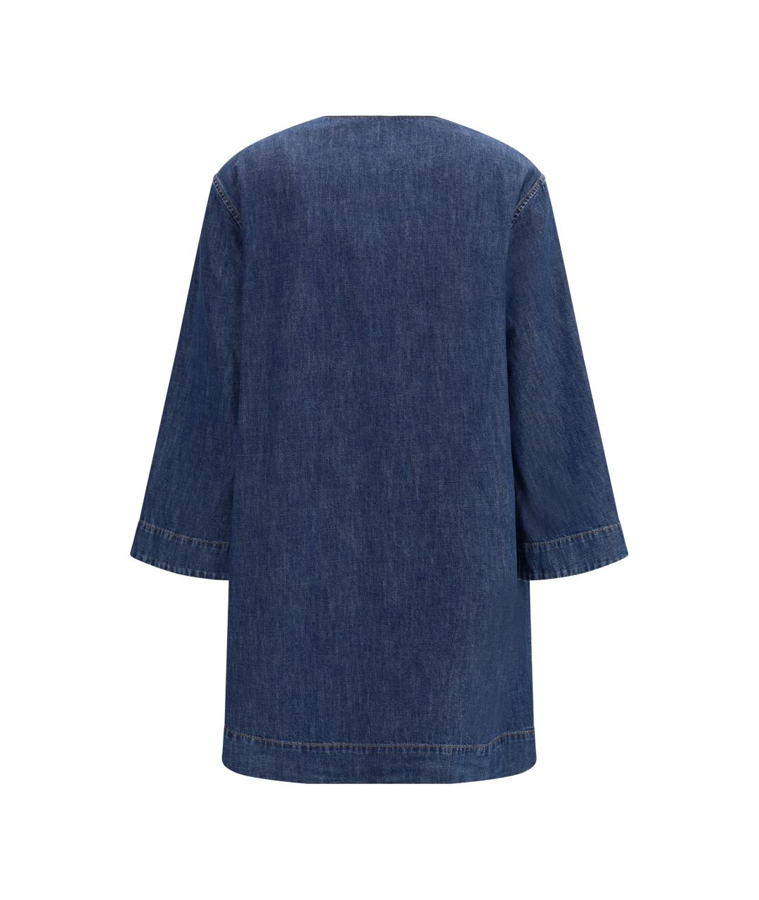 VALENTINO Синее хлопковое повседневное платье, фото 2