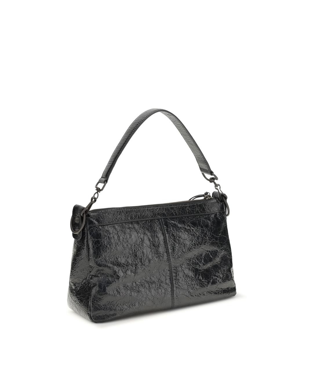 BALENCIAGA Черная кожаная сумка на плечо, фото 3