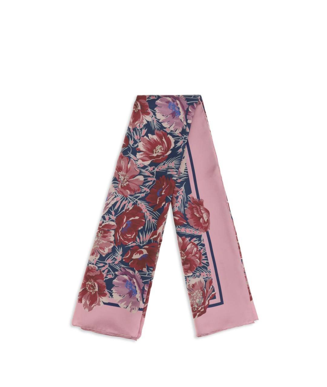 VALENTINO Розовый шелковый шарф, фото 2