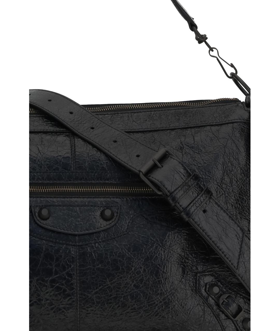 BALENCIAGA Черная кожаная сумка на плечо, фото 4