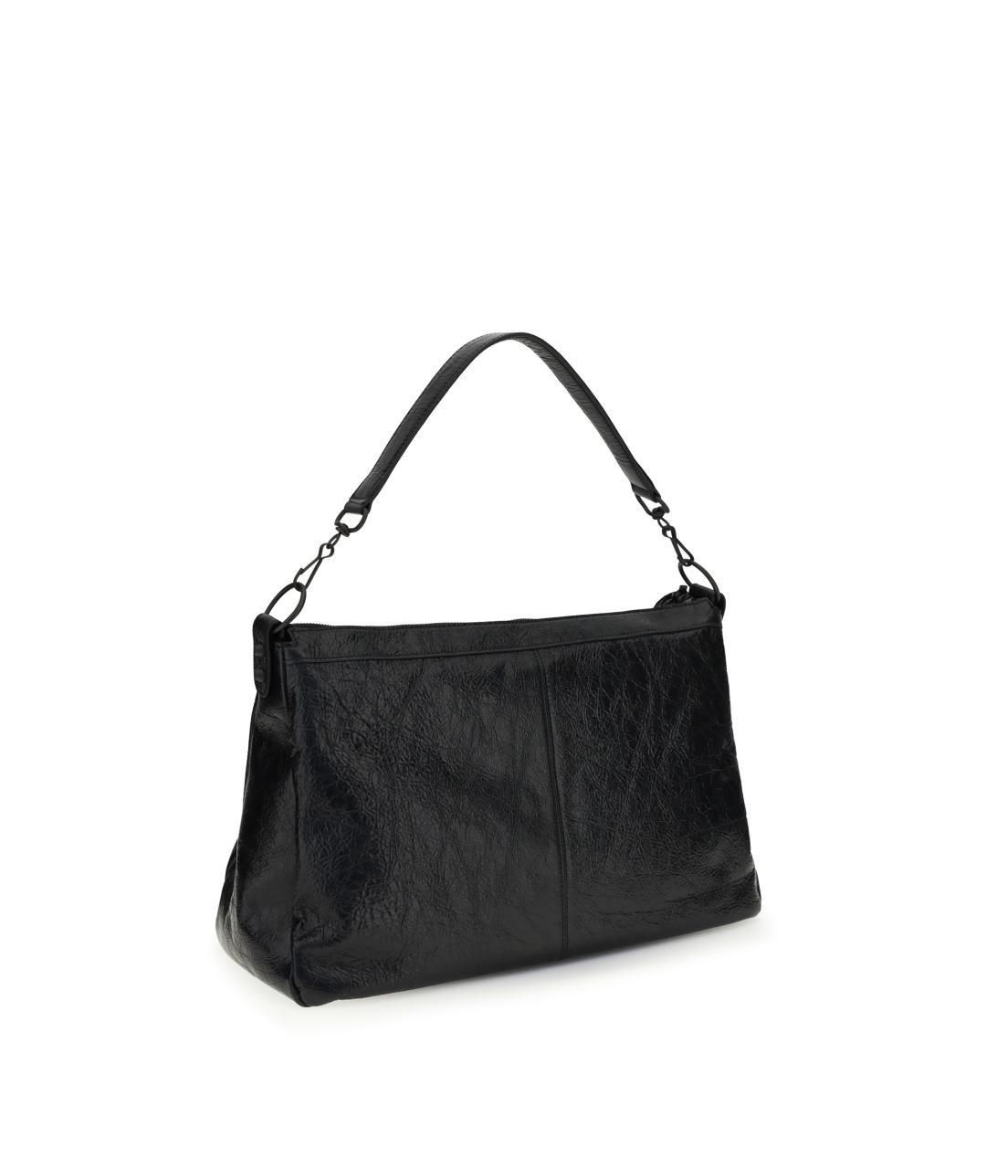 BALENCIAGA Черная кожаная сумка на плечо, фото 3