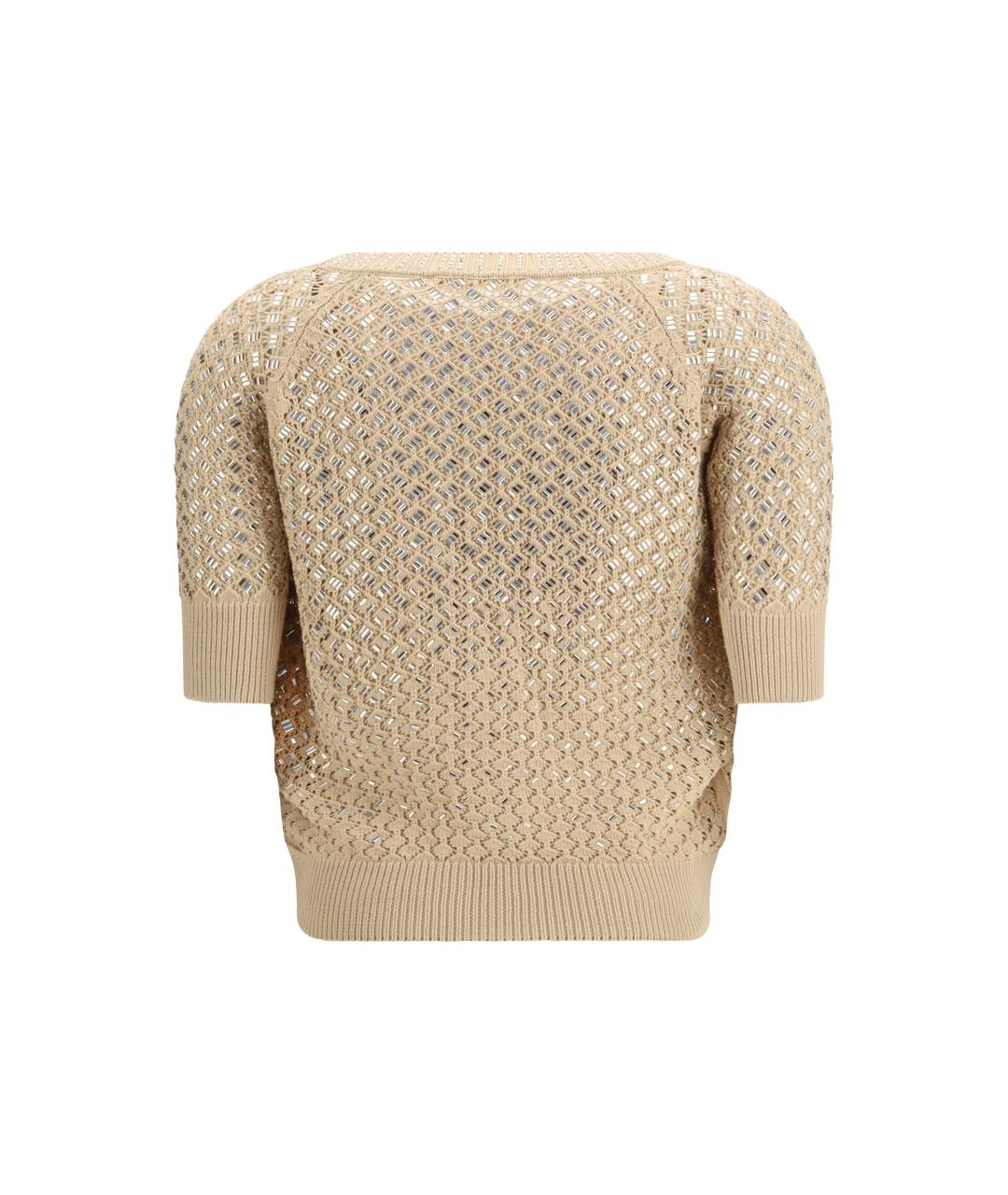 ERMANNO SCERVINO Бежевый хлопковый кардиган, фото 2