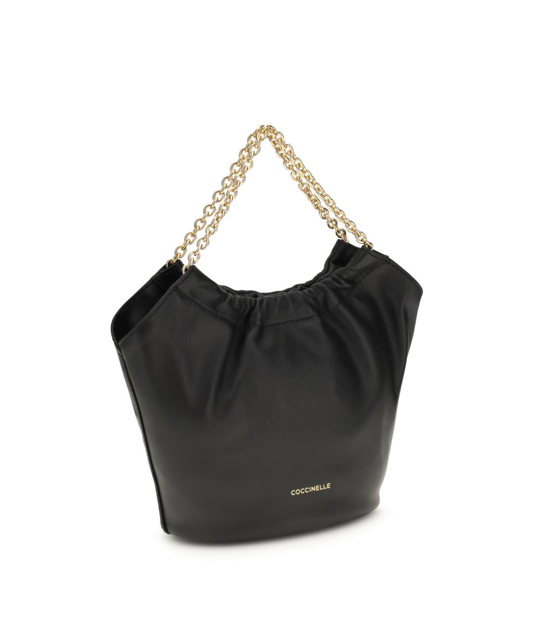 COCCINELLE Черная кожаная сумка через плечо, фото 3