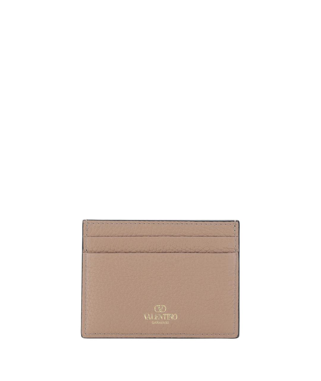 VALENTINO Розовый кожаный кардхолдер, фото 2