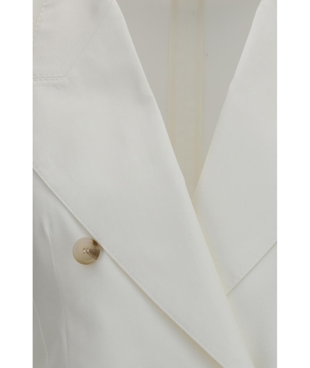 DOLCE&GABBANA Белый хлопковый жакет/пиджак, фото 3