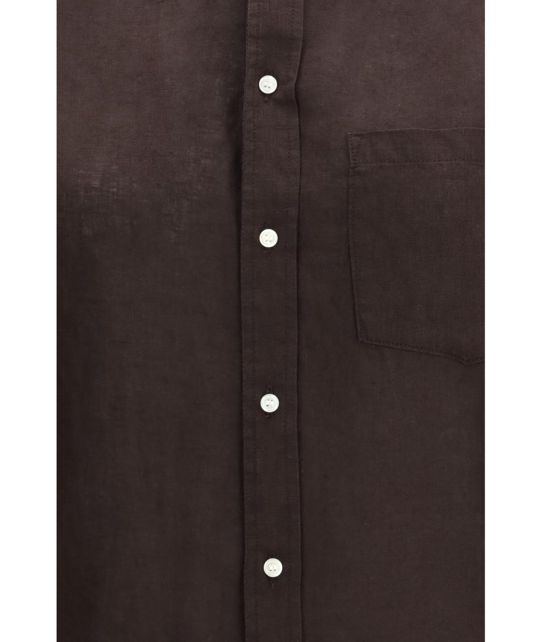 Citizien Of Humanity Коричневая льняная рубашка, фото 3