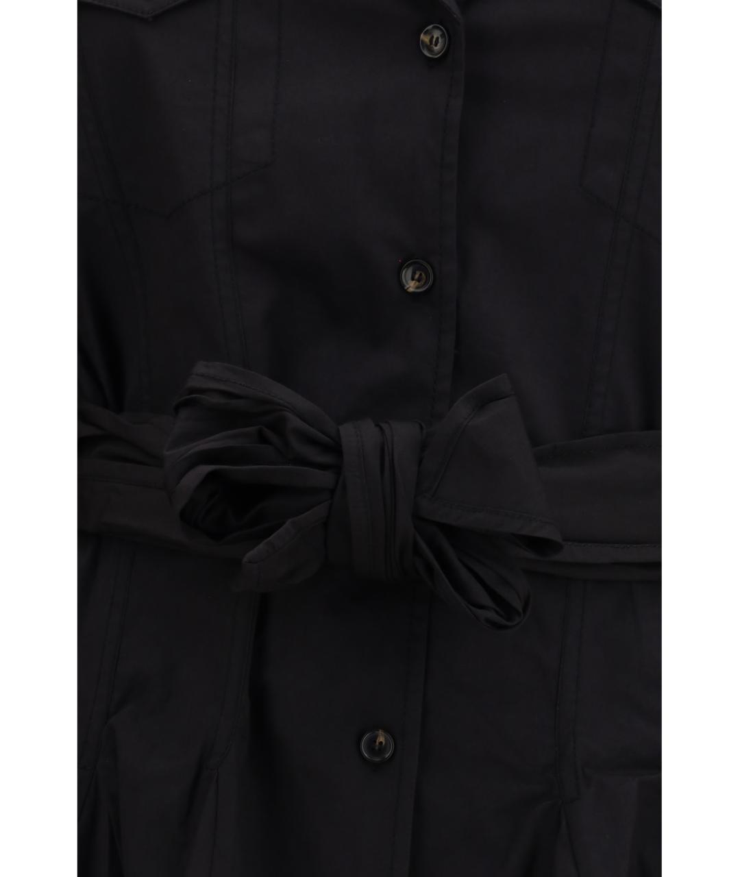 GANNI Черное хлопковое повседневное платье, фото 3