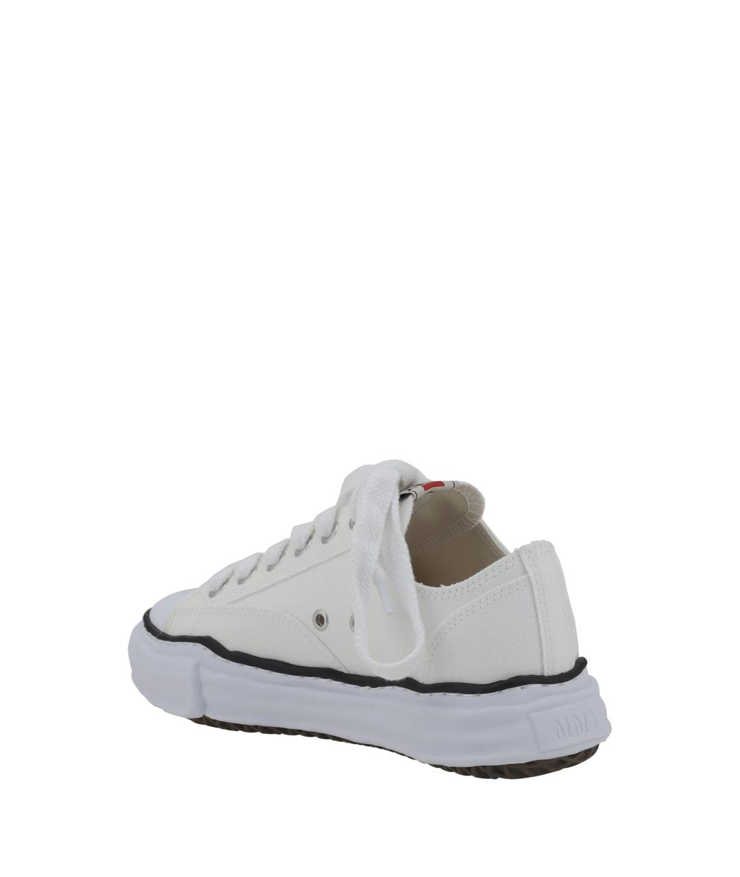 MAISON MIHARA YASUHIRO Белые текстильные низкие кроссовки / кеды, фото 3