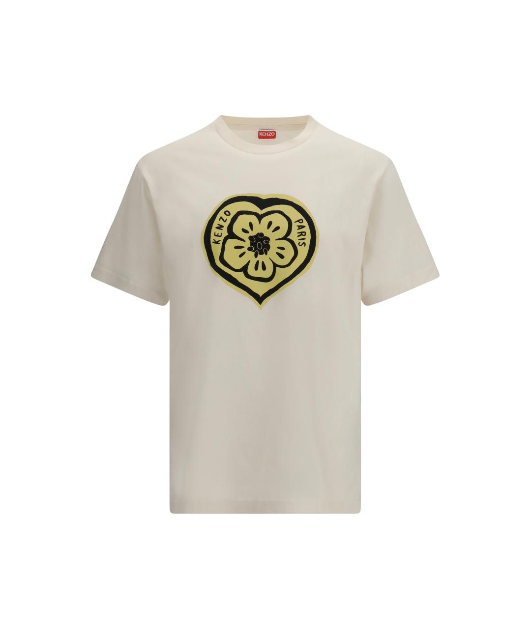 KENZO Белая хлопковая футболка, фото 4