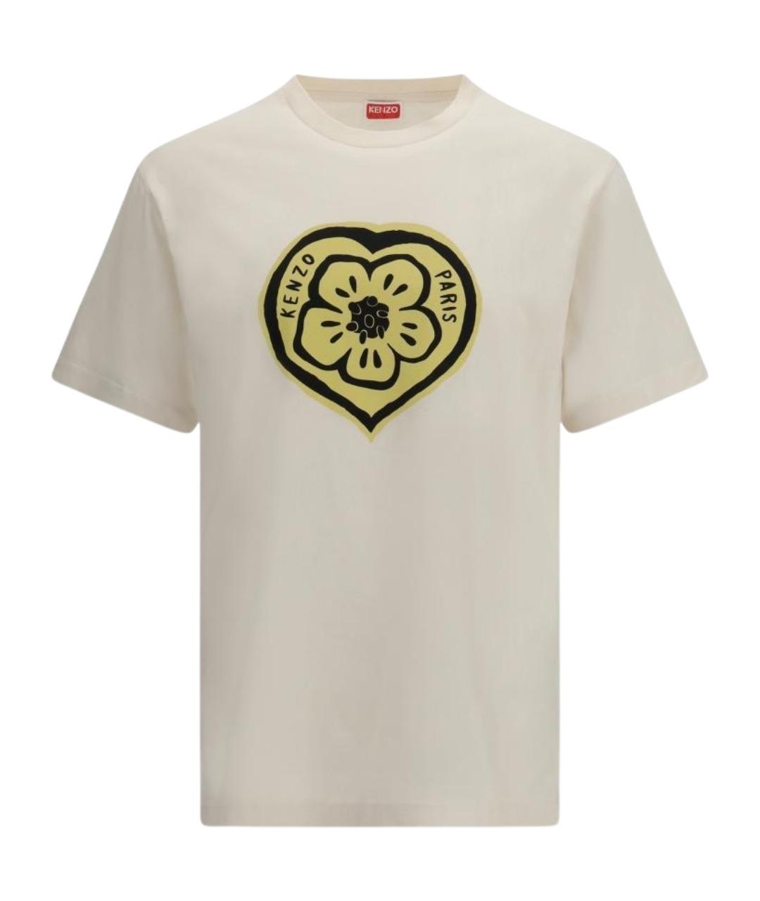KENZO Белая хлопковая футболка, фото 1