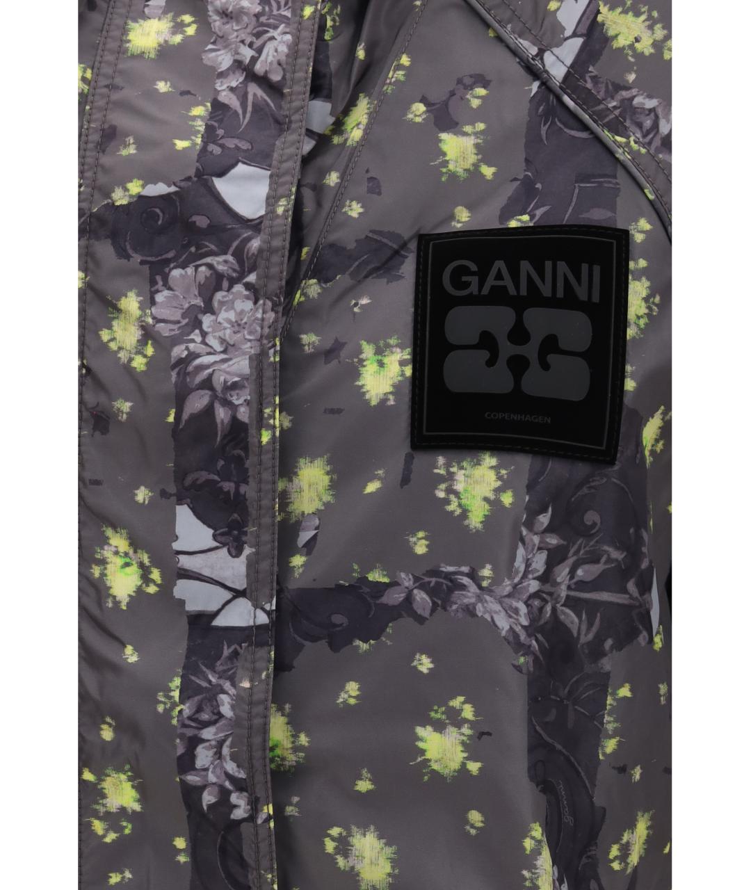 GANNI Антрацитовая полиамидовая куртка, фото 3
