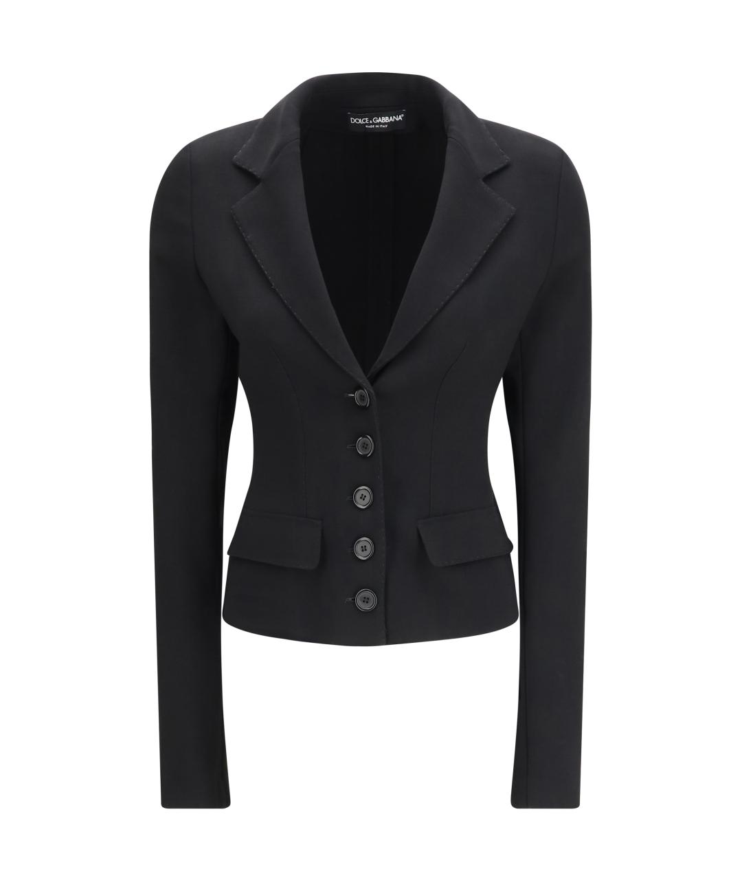 DOLCE&GABBANA Черный шерстяной жакет/пиджак, фото 1