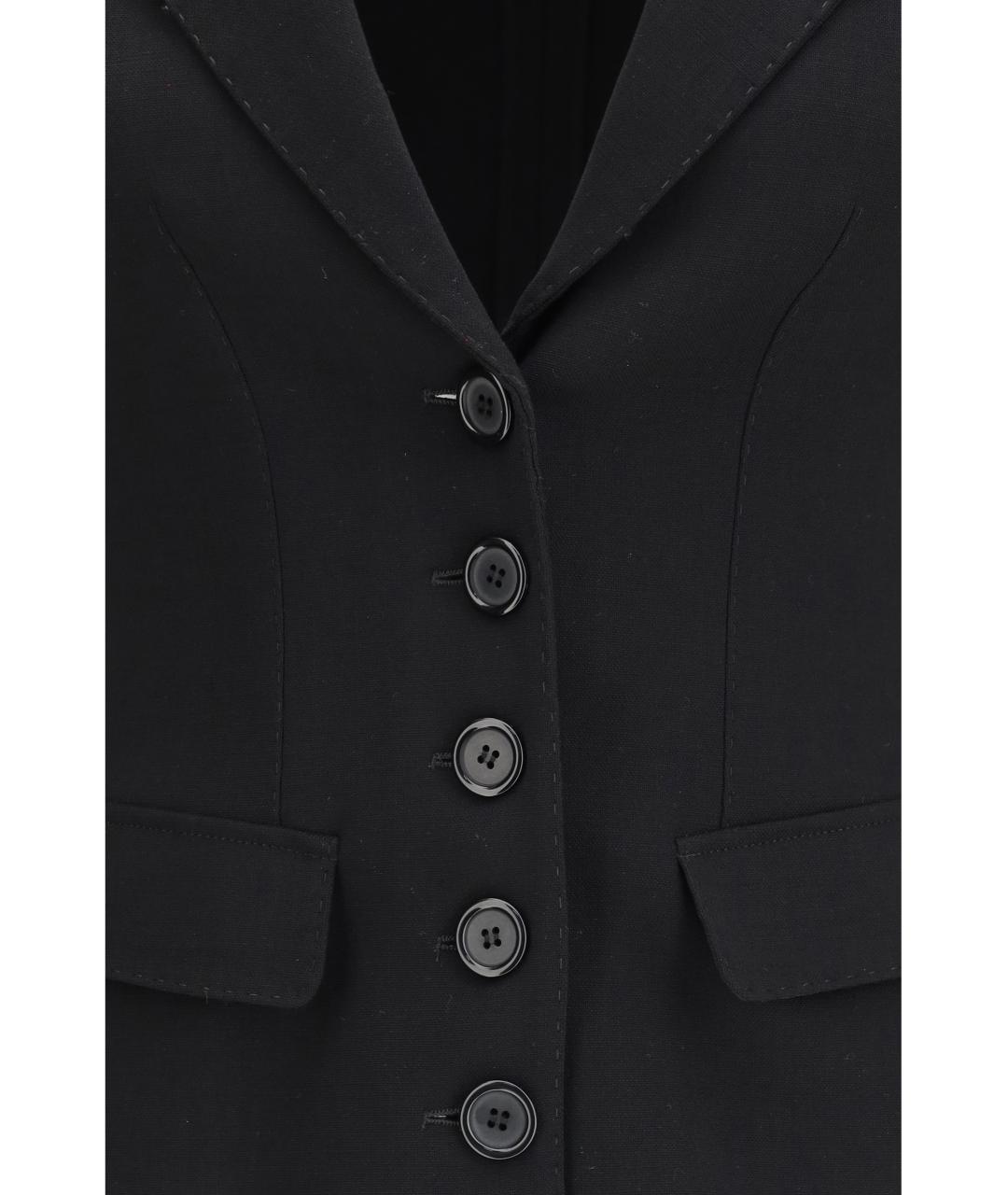 DOLCE&GABBANA Черный шерстяной жакет/пиджак, фото 3