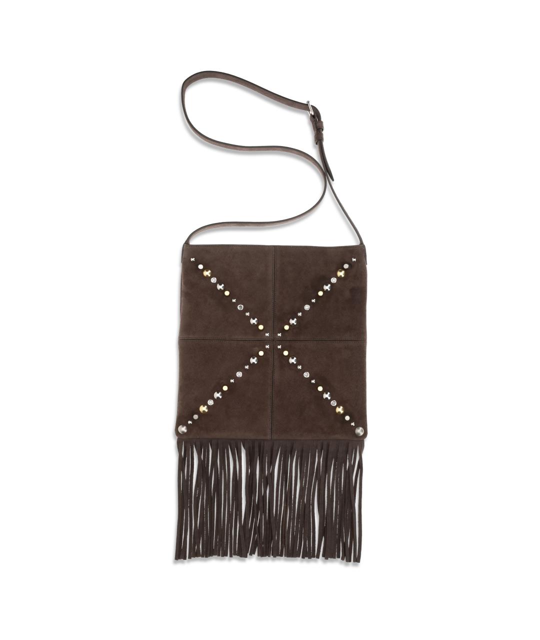 VALENTINO Коричневая замшевая сумка на плечо, фото 2