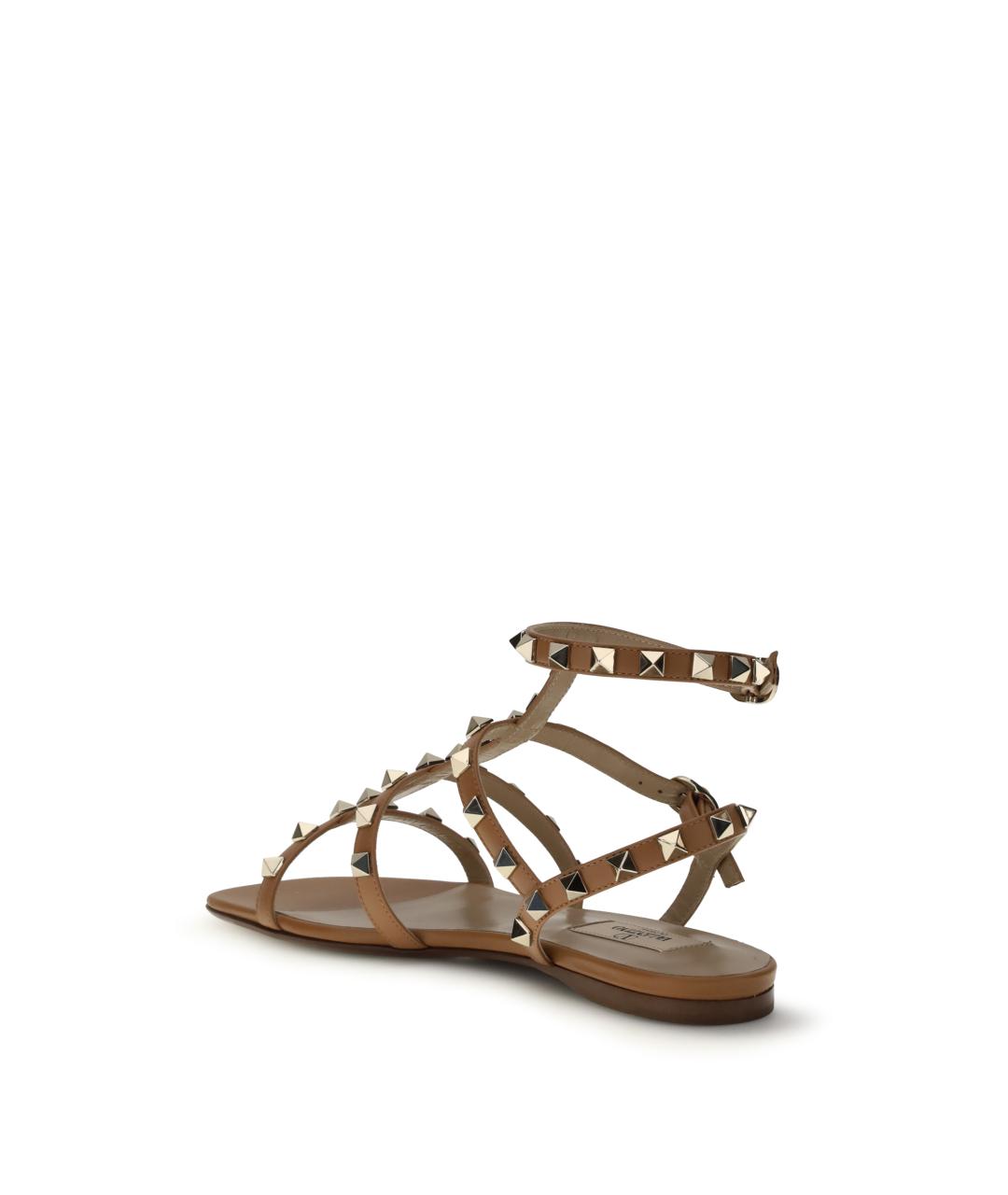 VALENTINO Коричневые кожаные сандалии, фото 3