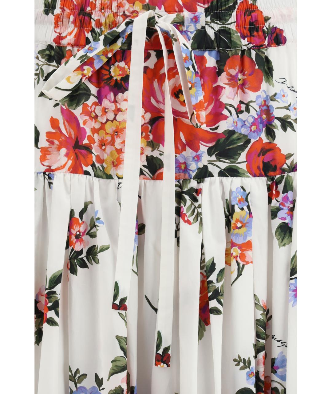 DOLCE&GABBANA Мульти хлопковая юбка макси, фото 3