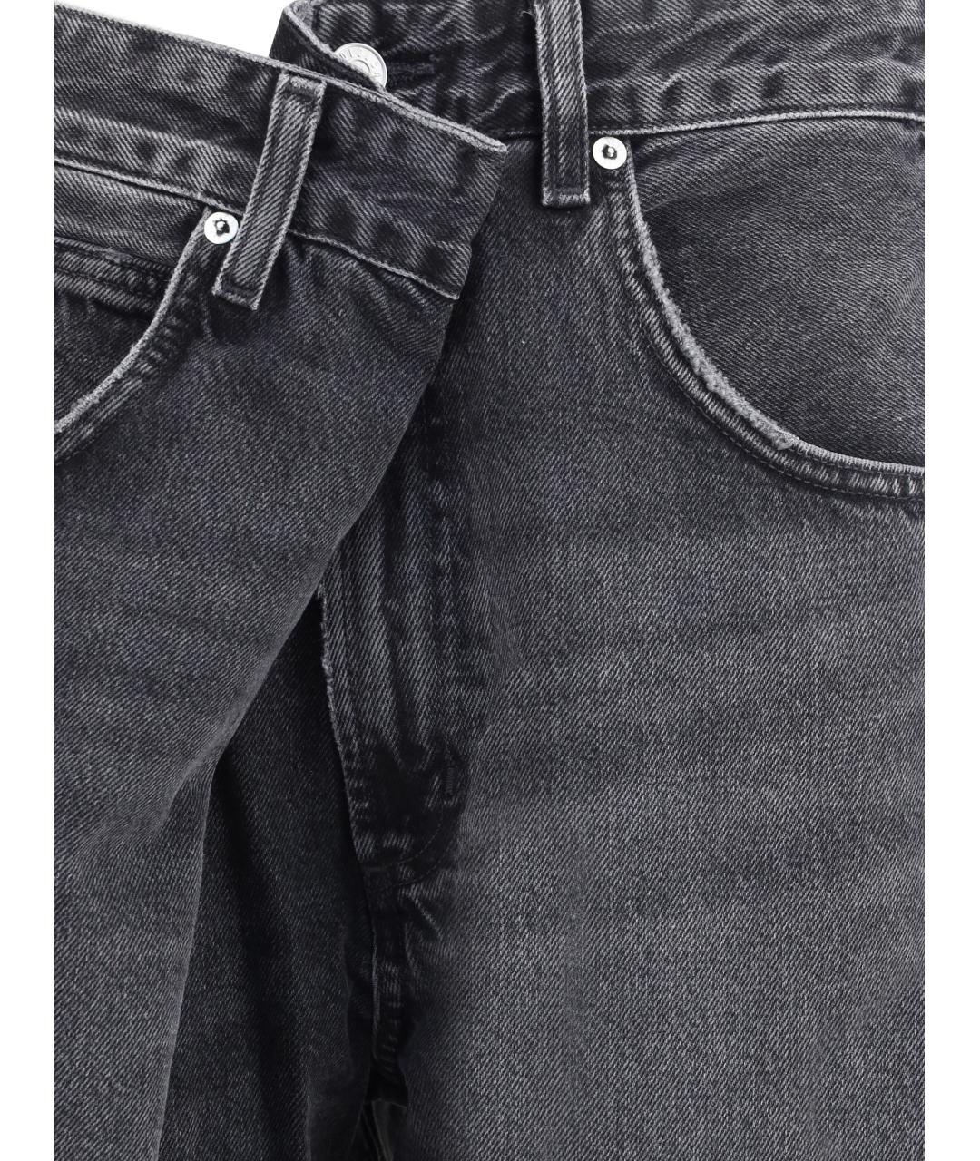 AGOLDE Антрацитовые хлопковые джинсы клеш, фото 3