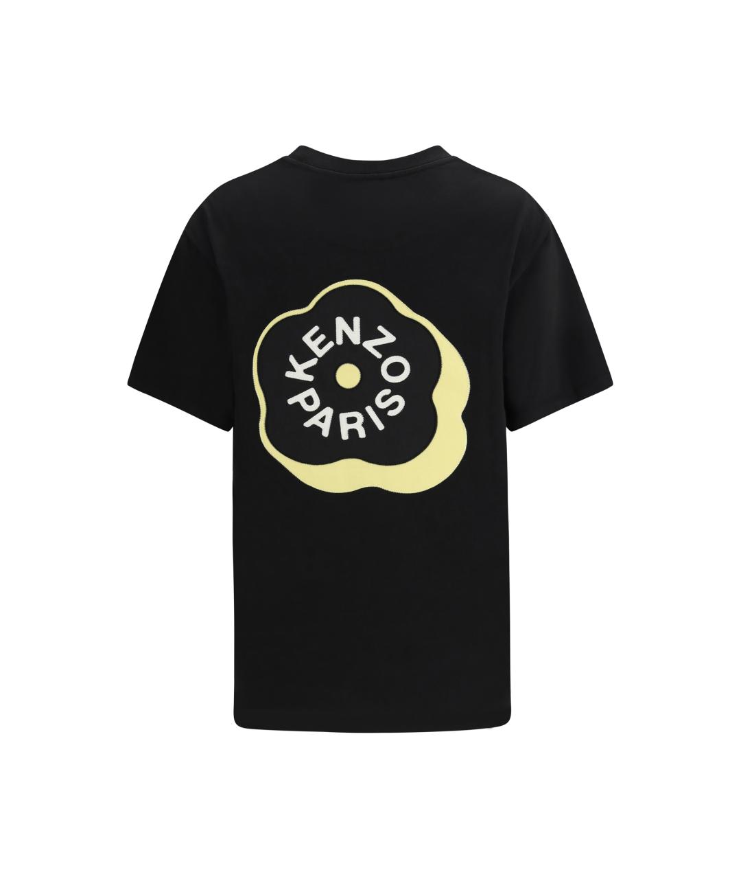 KENZO Черная хлопковая футболка, фото 2