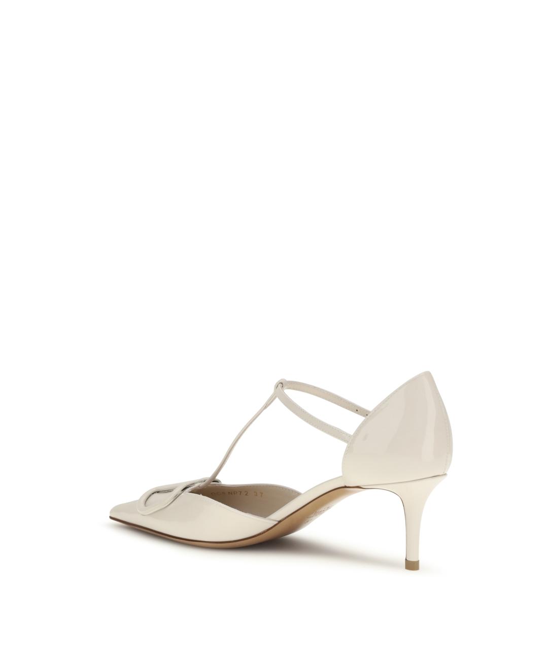 VALENTINO Бежевые туфли из лакированной кожи, фото 3