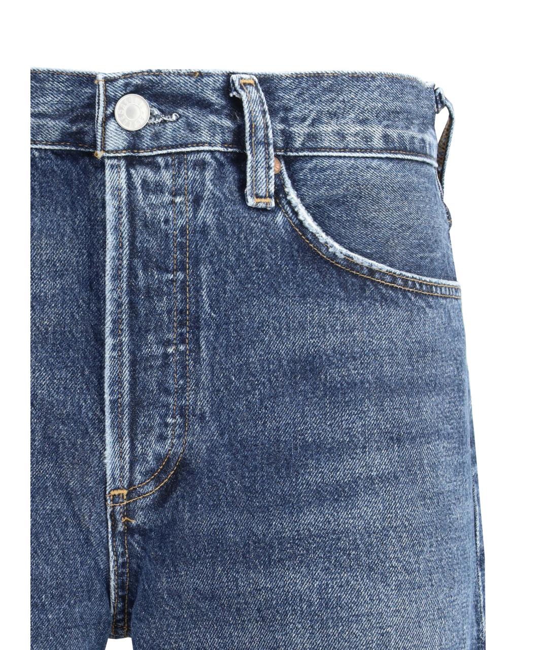 AGOLDE Синие хлопковые прямые джинсы, фото 3