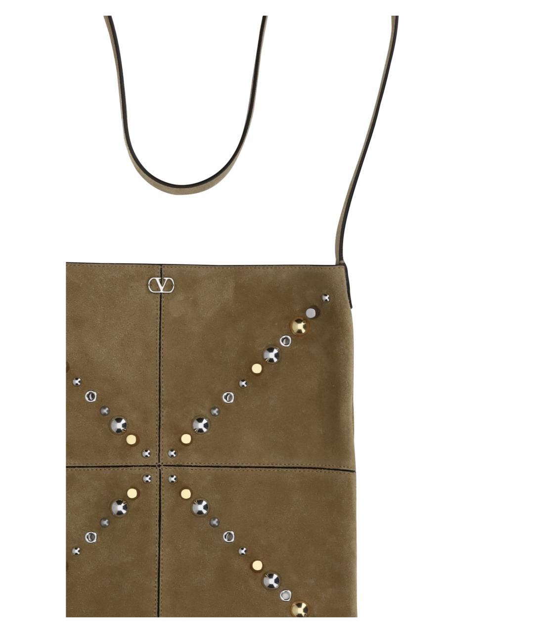 VALENTINO Коричневая замшевая сумка на плечо, фото 3