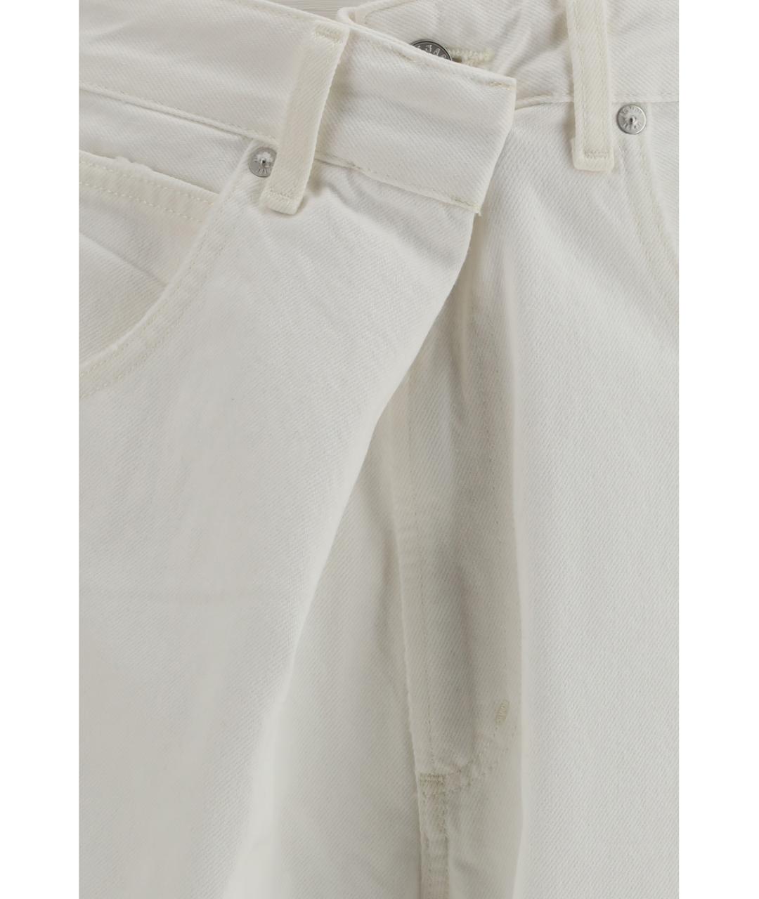 AGOLDE Белые хлопковые джинсы клеш, фото 3