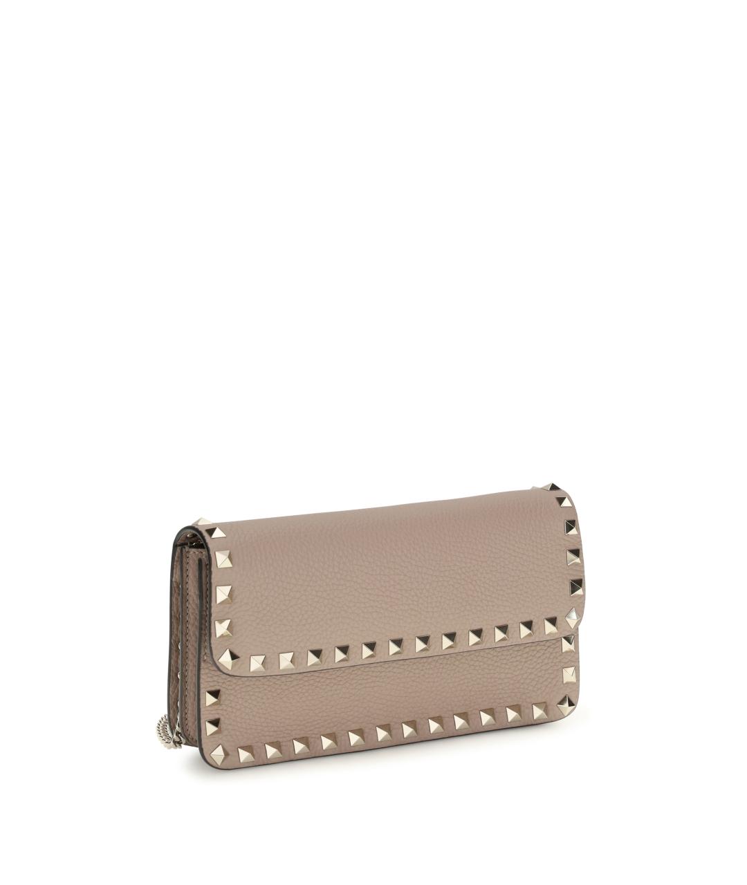 VALENTINO Бежевый кожаный кошелек, фото 2