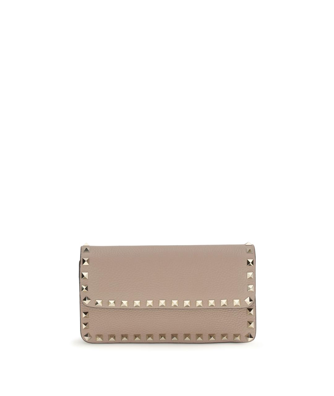 VALENTINO Бежевый кожаный кошелек, фото 1