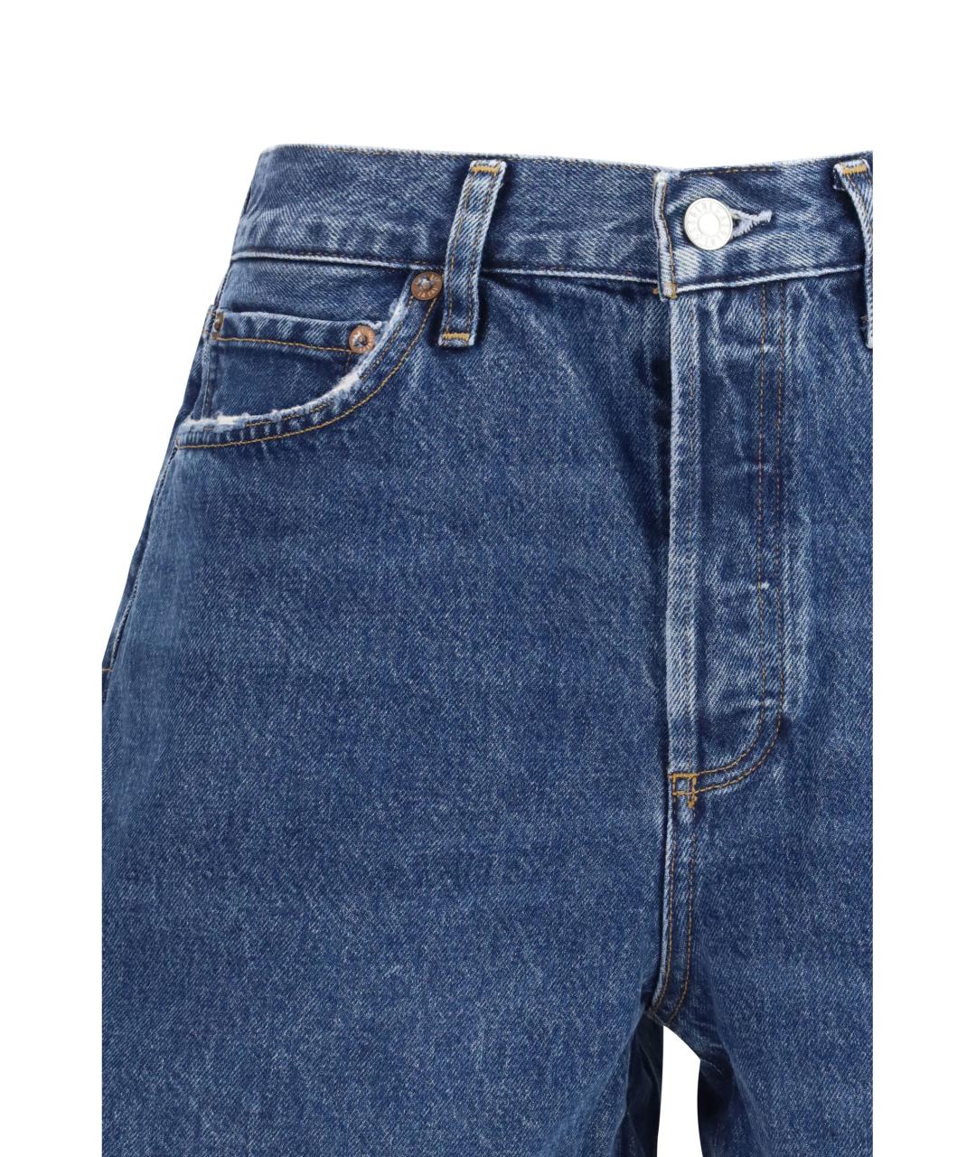 AGOLDE Синие хлопковые шорты, фото 3