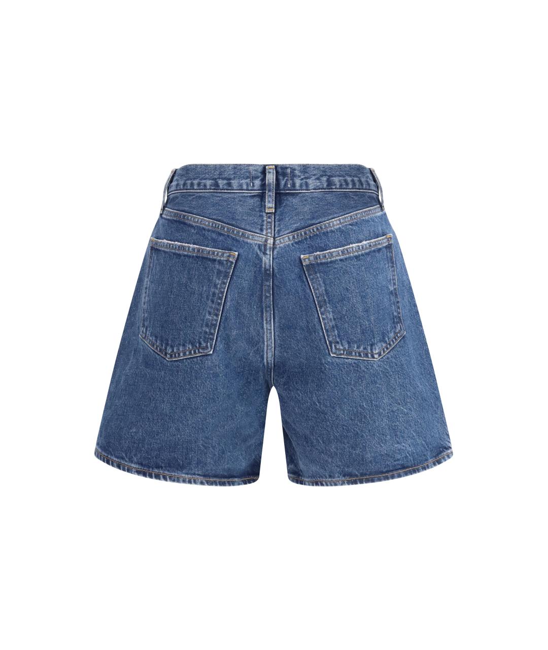 AGOLDE Синие хлопковые шорты, фото 2