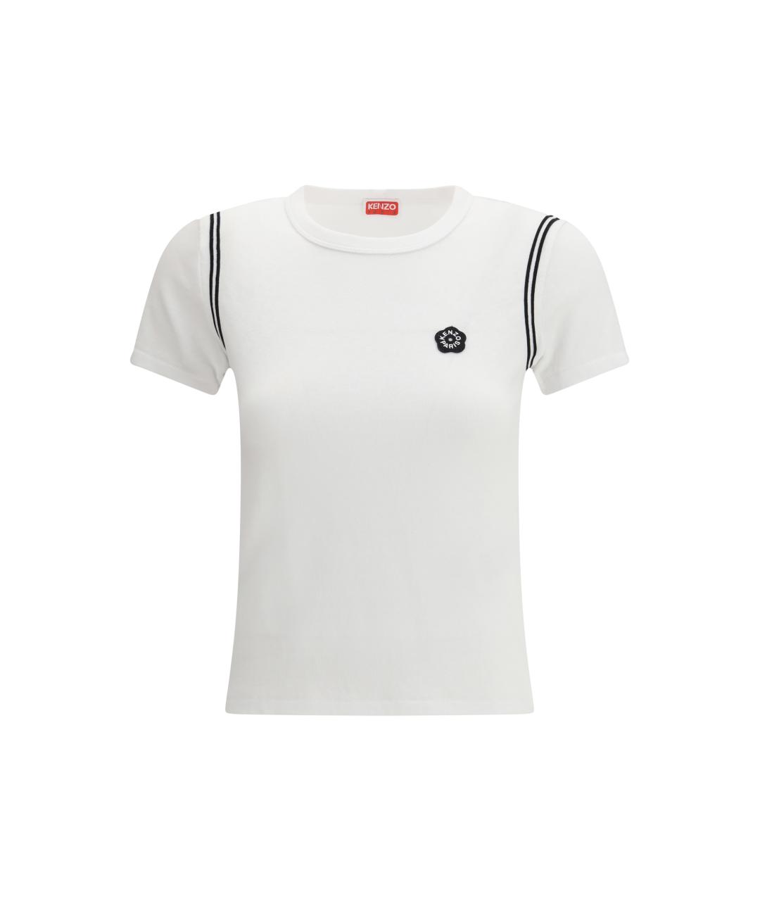 KENZO Белая хлопковая футболка, фото 4
