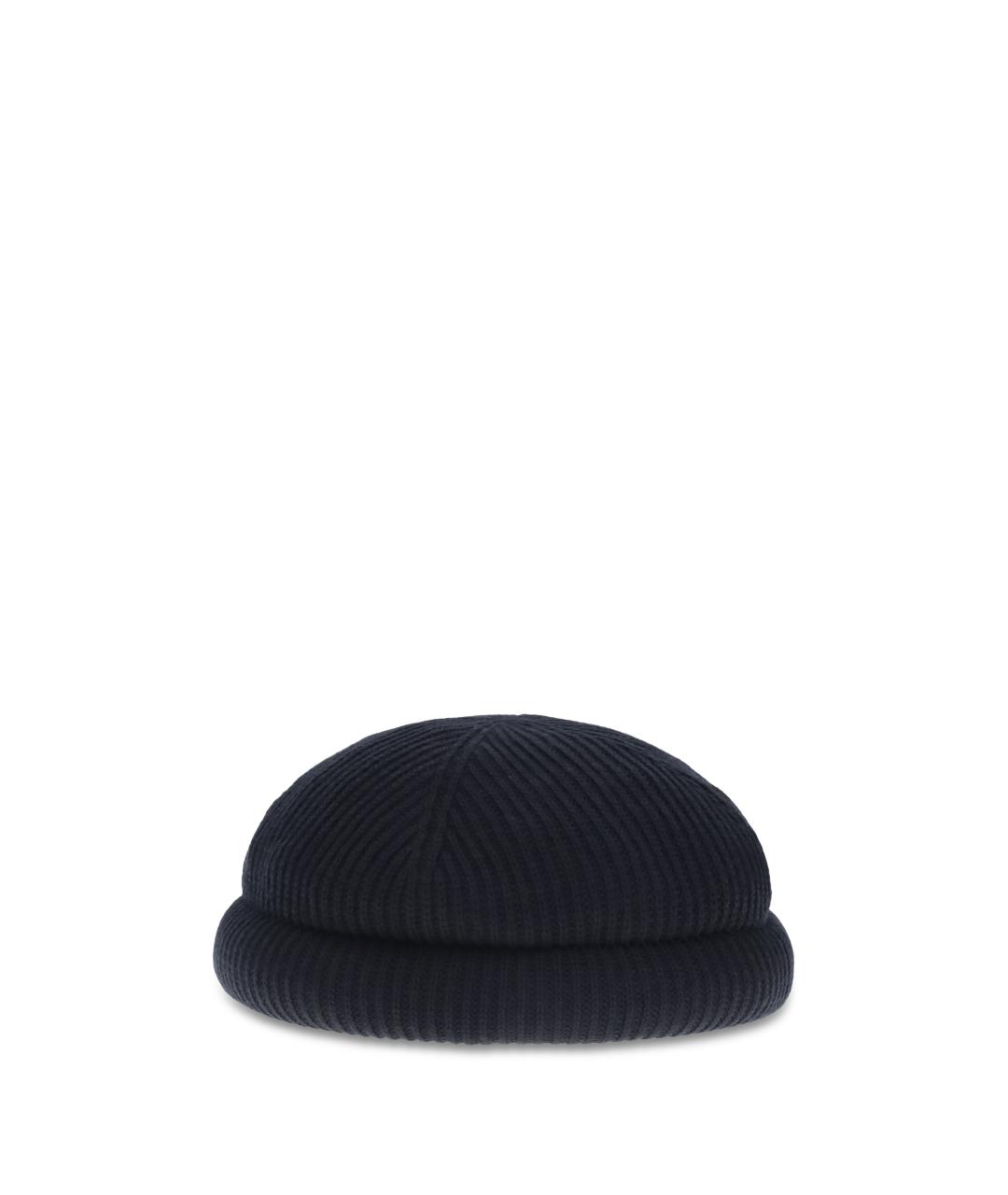 LORO PIANA Темно-синяя шерстяная шапка, фото 2