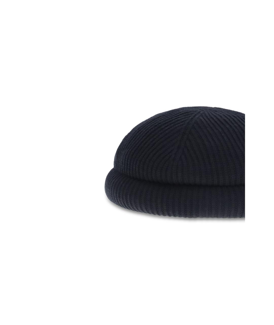 LORO PIANA Темно-синяя шерстяная шапка, фото 3