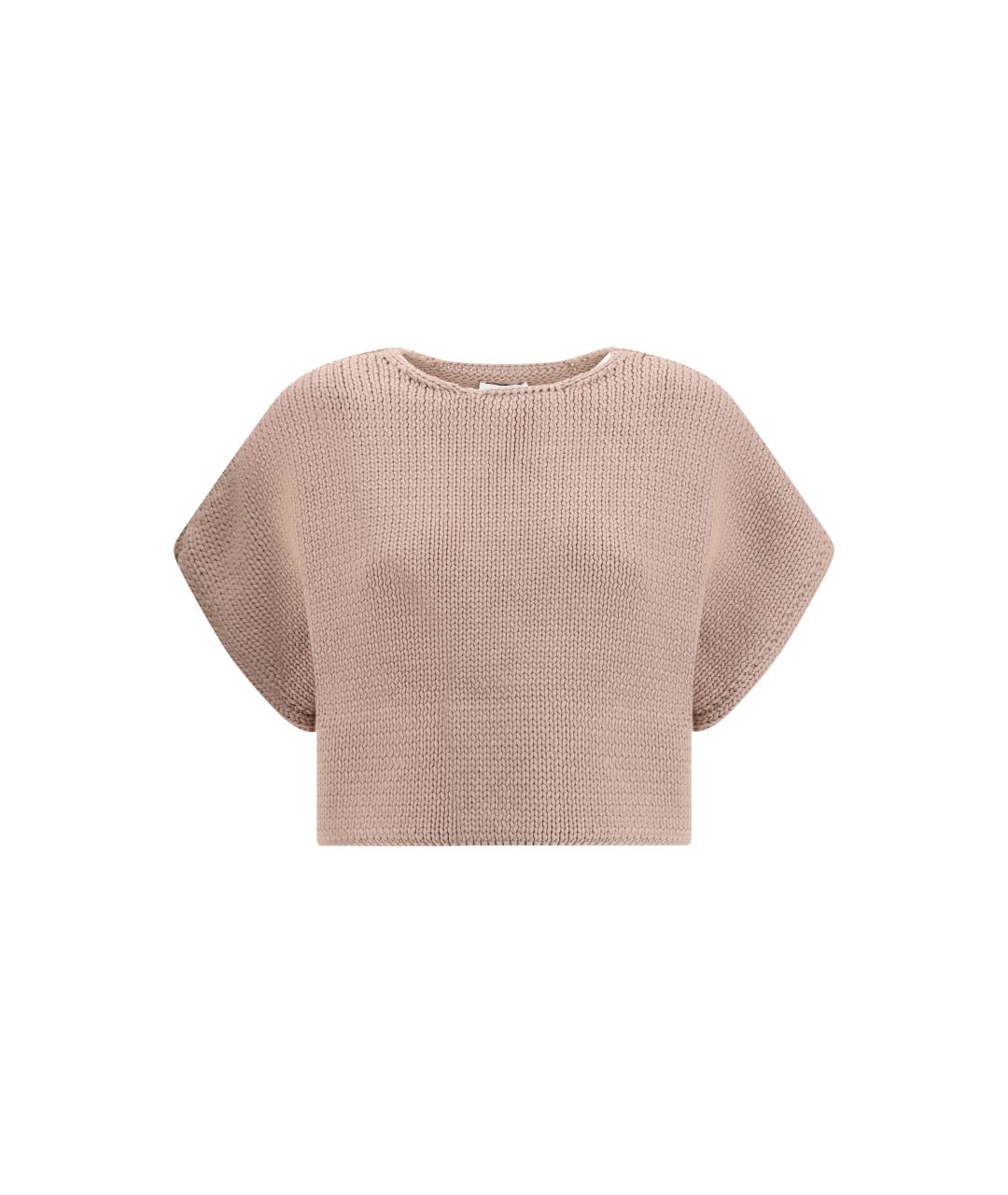 ALAIA Розовый хлопковый джемпер / свитер, фото 1