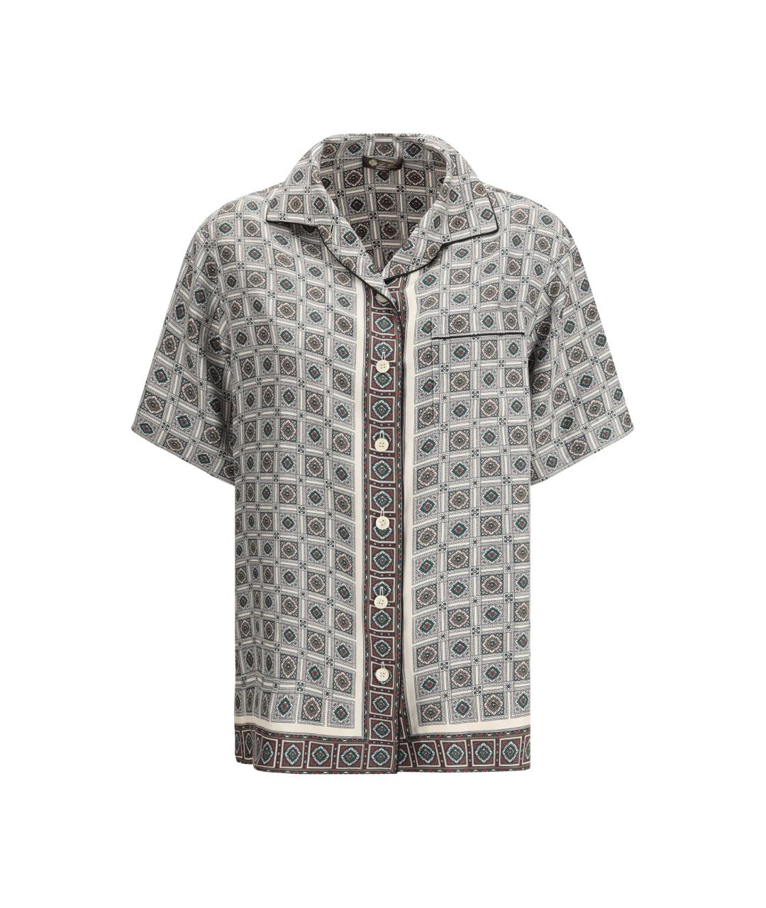 LORO PIANA Мульти шелковая рубашка, фото 1