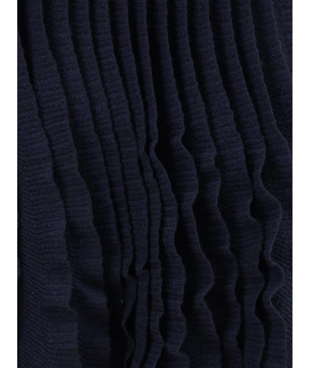 ALAIA Темно-синяя шелковая юбка миди, фото 3