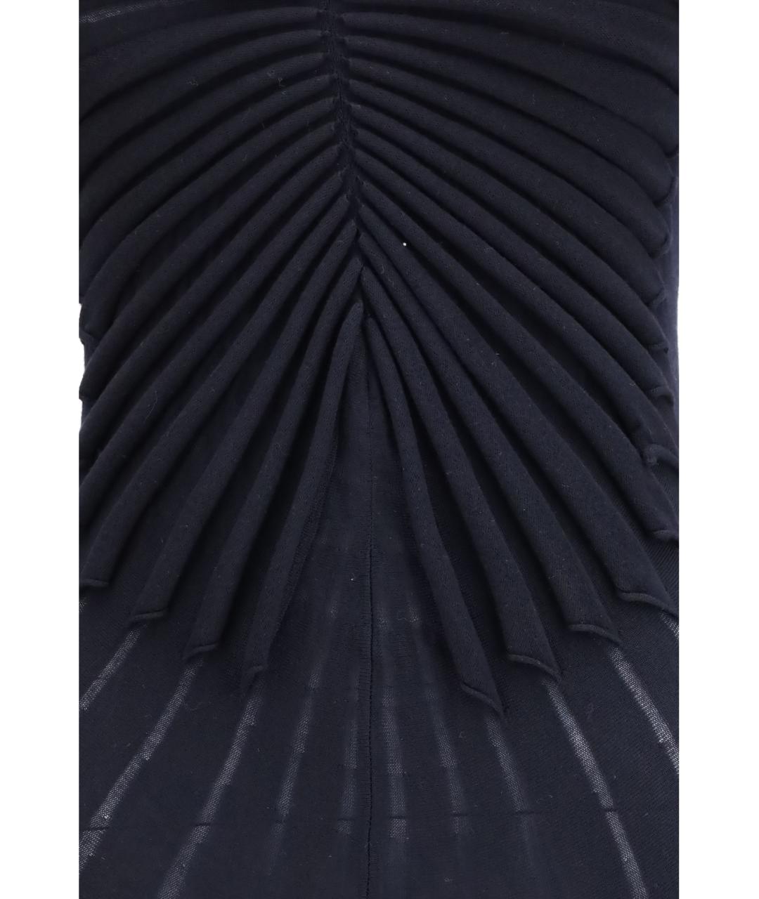 ALAIA Темно-синее шерстяное вечернее платье, фото 3