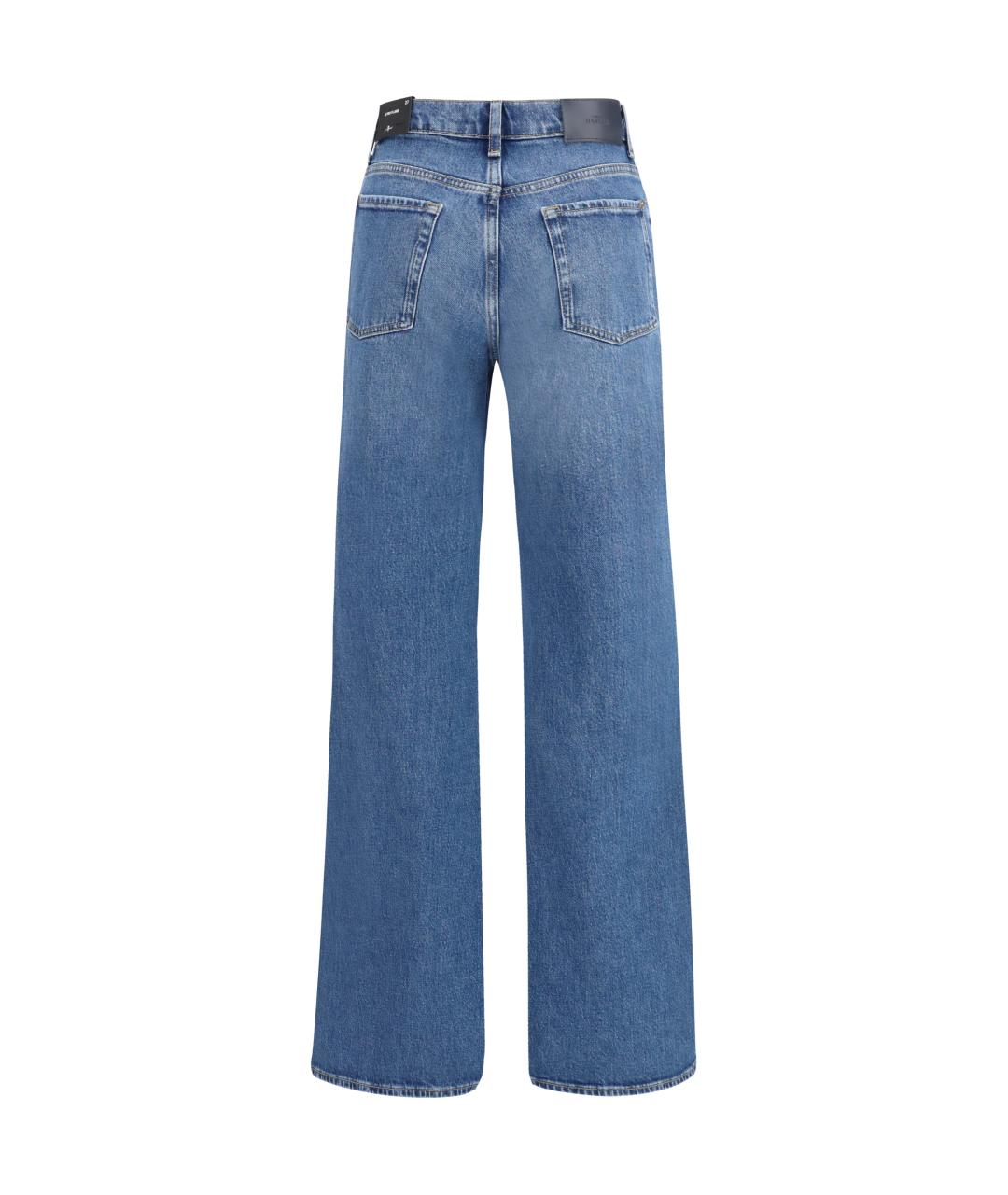 7 FOR ALL MANKIND Синие хлопко-эластановые прямые джинсы, фото 2