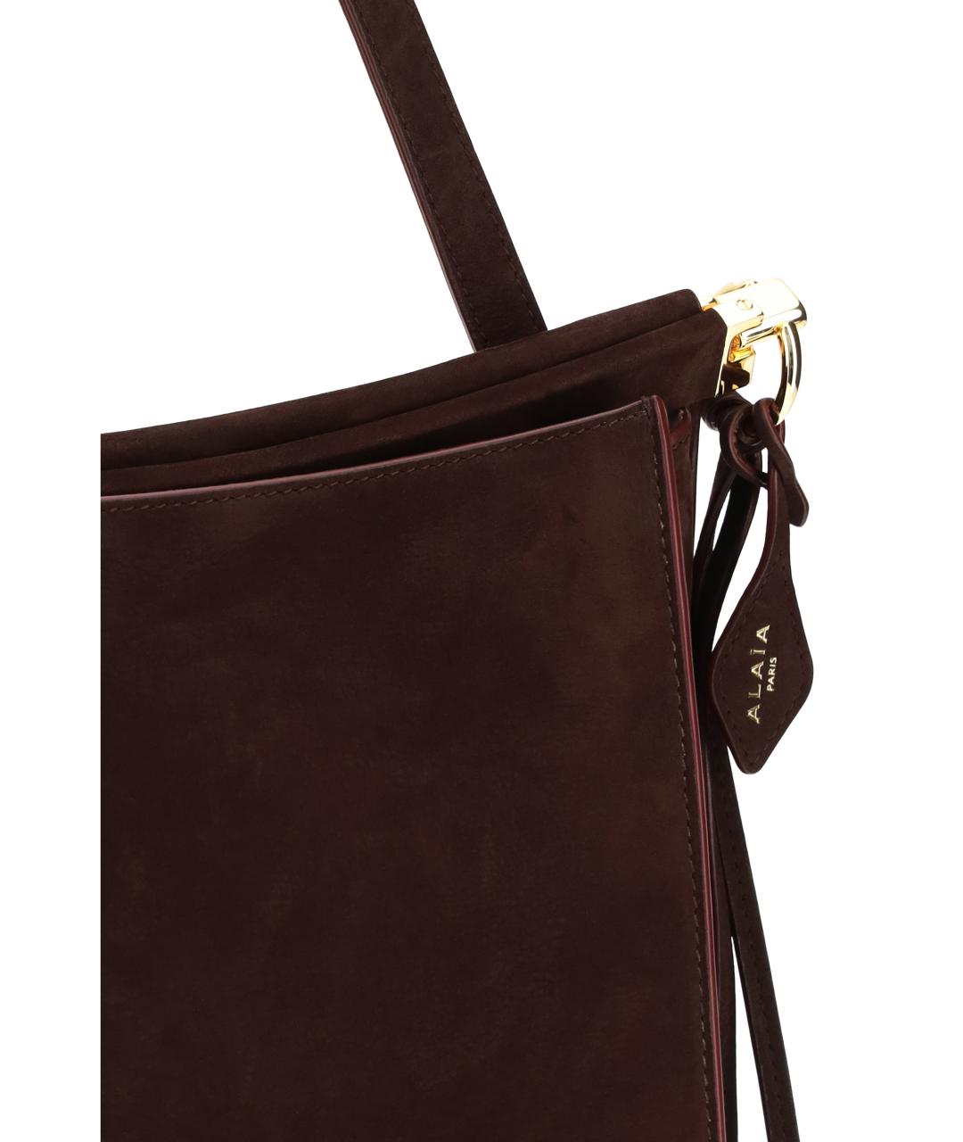 ALAIA Бордовая кожаная сумка через плечо, фото 4