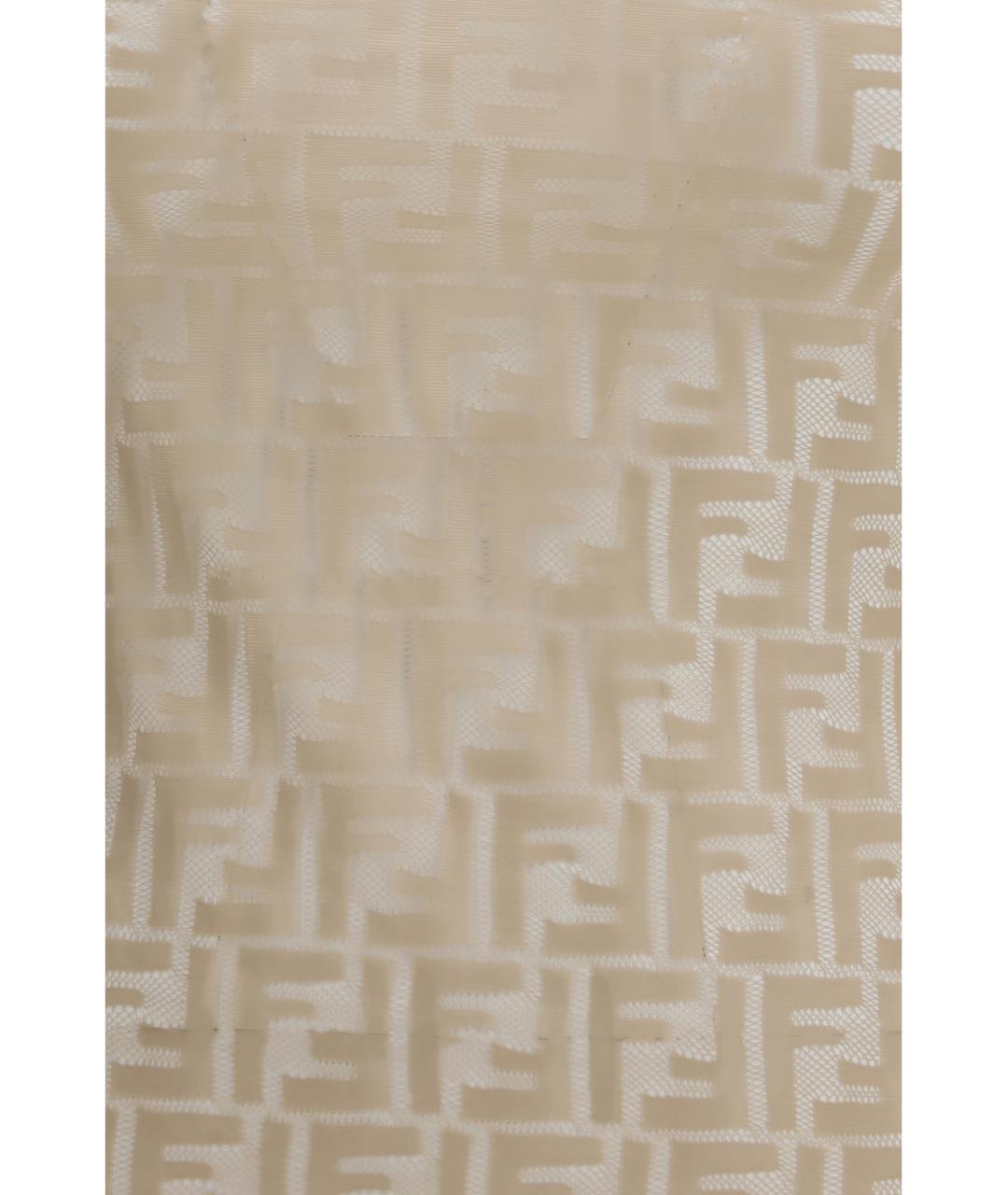 FENDI Бежевая полиамидовая майка, фото 3