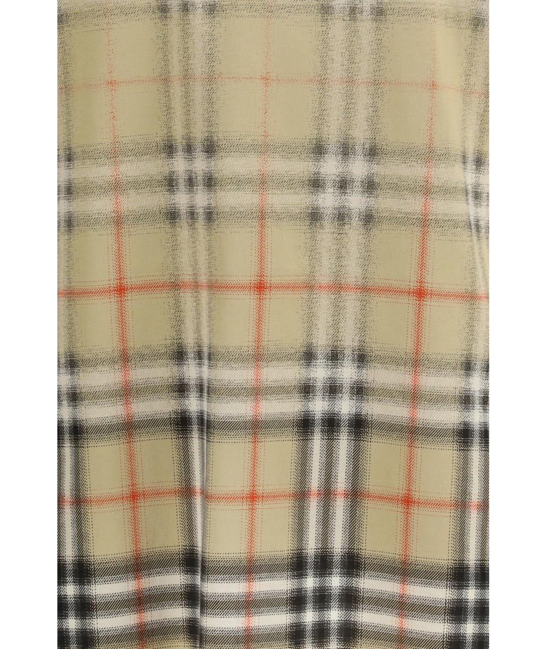 BURBERRY Бежевая хлопковая футболка, фото 3