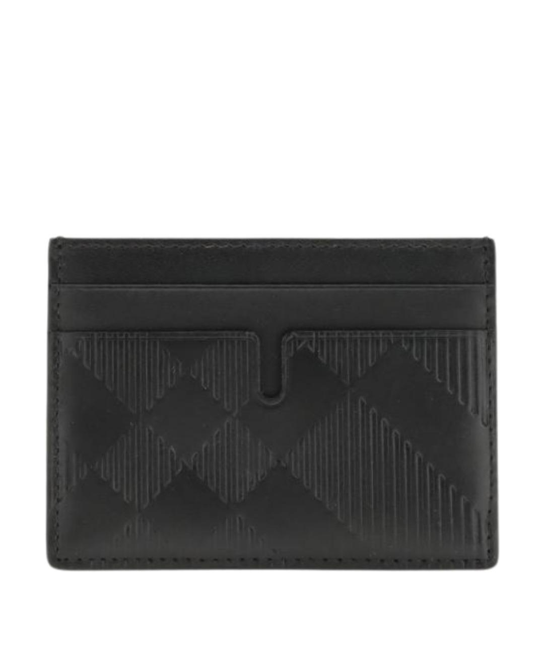 BURBERRY Черный кожаный кардхолдер, фото 1