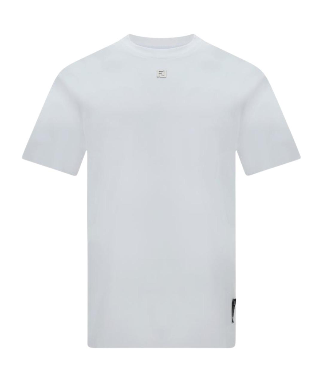 FENDI Белая хлопковая футболка, фото 1