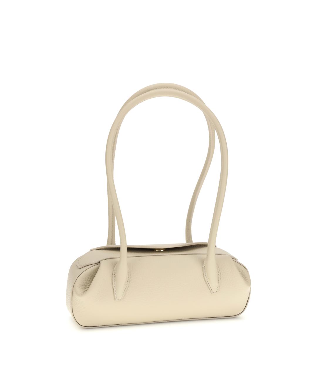 YUZEFI Бежевая кожаная сумка через плечо, фото 3