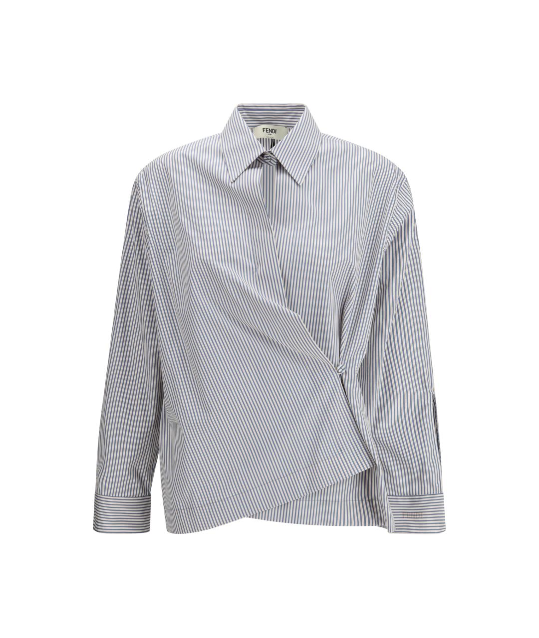 FENDI Голубая хлопковая рубашка, фото 1