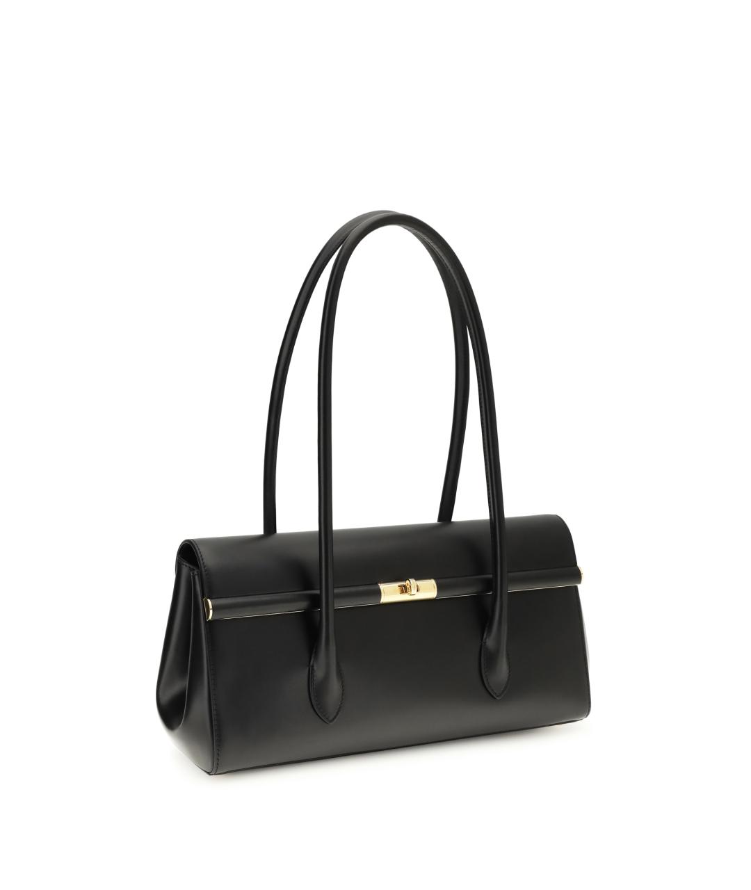 DOLCE&GABBANA Черная кожаная сумка через плечо, фото 2